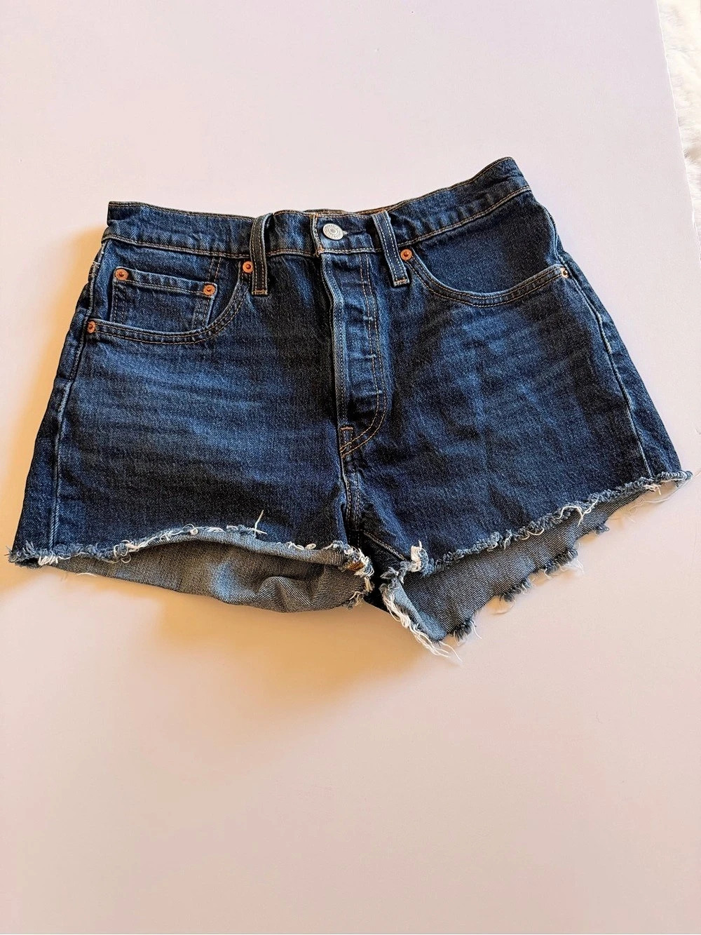 Levi's 501 Denim Jean Shorts Waist 27 in Blue